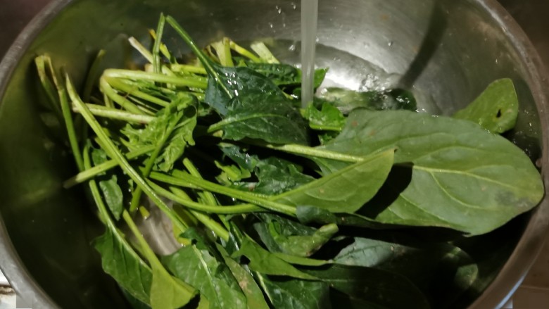 菠菜猪肝粥,<a style='color:red;display:inline-block;' href='/shicai/ 117'>菠菜</a>择去老叶 清洗干净