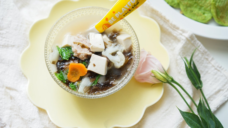  12个月以上豆腐肉丸汤