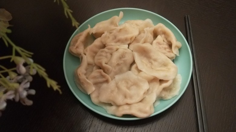 胡萝卜猪肉饺子,成品图