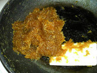 自制菠萝馅,成为黏稠的一团,