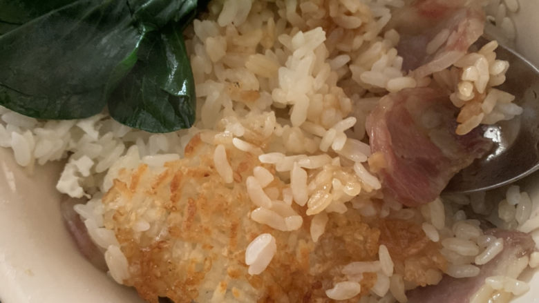 腊味煲仔饭,开吃,完美的锅巴