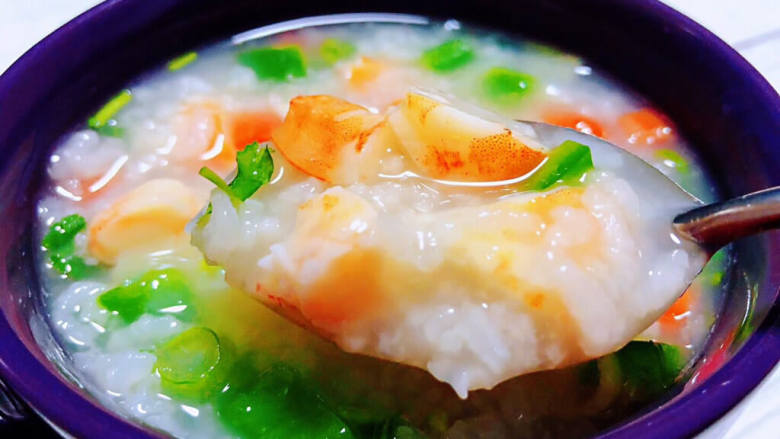 蔬菜虾仁粥