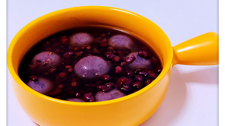 红豆汤圆,热呼呼的红豆汤圆就好啦!