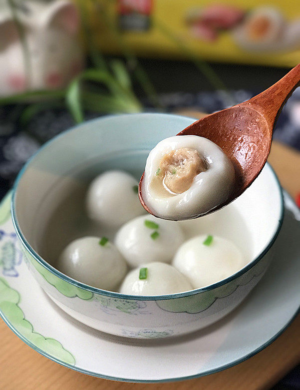 鲜肉汤圆,皮簿馅足,鲜美多汁,真的超级好