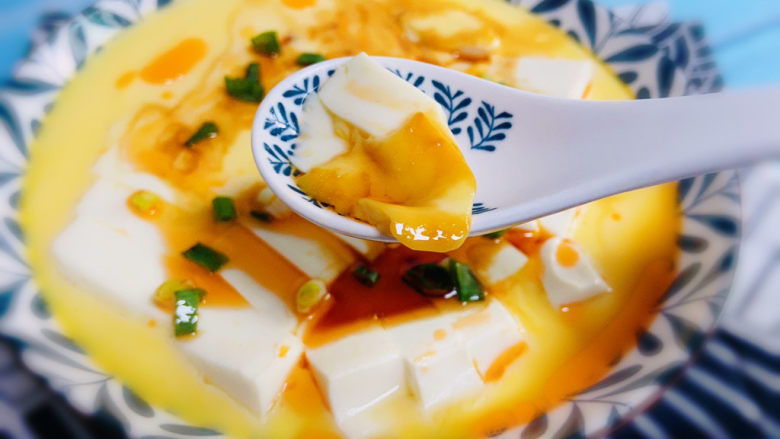鸡蛋豆腐羹,鲜香美味,营养丰富!