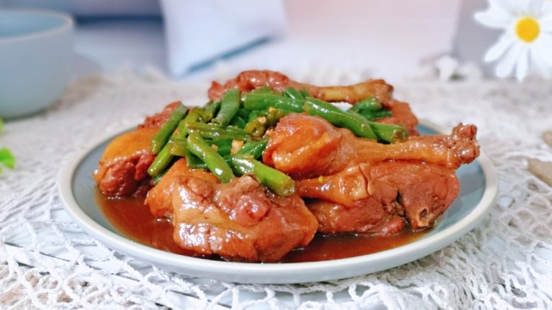 红烧鸭肉,刀豆比鸭腿还好吃~