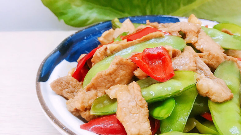 荷兰豆炒肉片