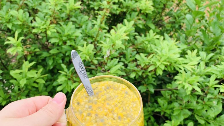 原味百香果汁,水烧开倒进去，按果汁和开水1:3的比例，自己喜欢浓淡的都可以随意更改，自己开心怎么来就怎么来。