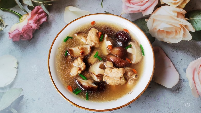 鸡腿炖香菇,鸡腿炖香菇成品图