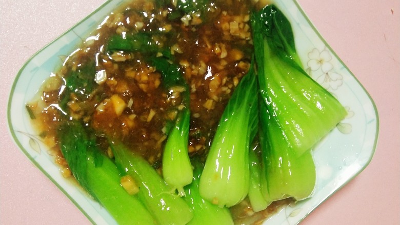 蒜蓉小油菜,成品图