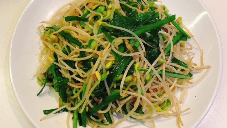 韭菜炒豆芽