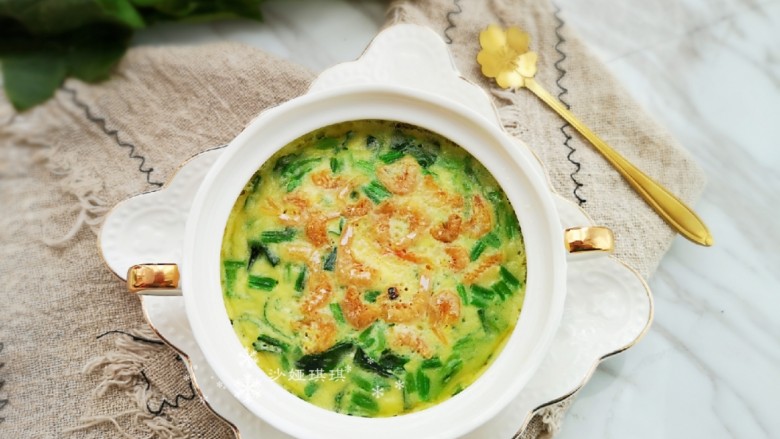 菠菜鸡蛋羹,营养丰富!