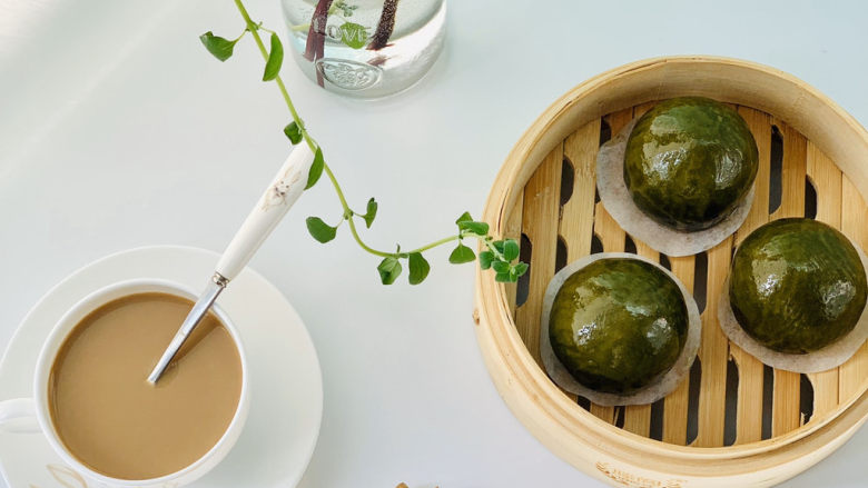 抹茶青团,成品图