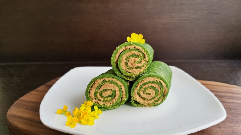 菠菜蛋卷,喜欢的试试吧!