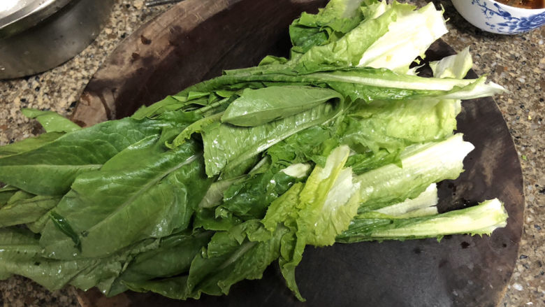 蚝油油麦菜➕柳塘新绿却温柔,油麦菜清洗沥水