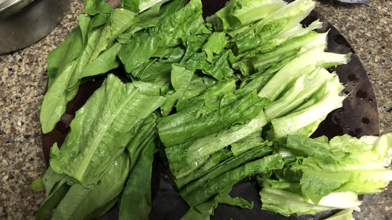 蚝油油麦菜➕柳塘新绿却温柔,油麦菜切段