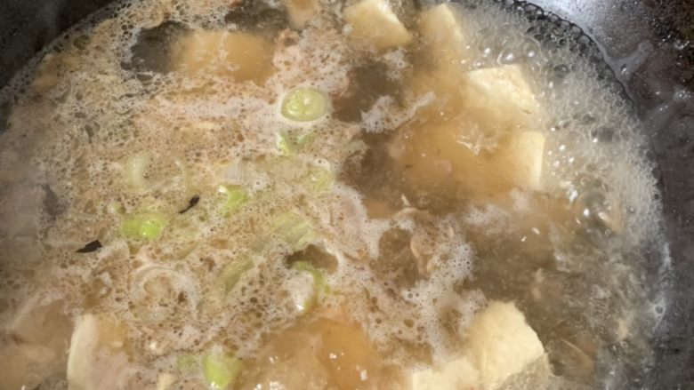 菠菜豆腐汤,放水