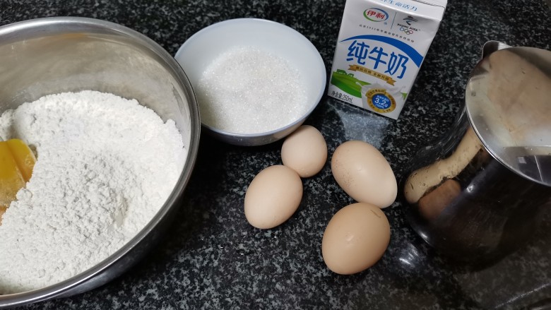 如此黄澄澄、松软可口的华夫饼,难道你不想吃吗?,所有食材合影