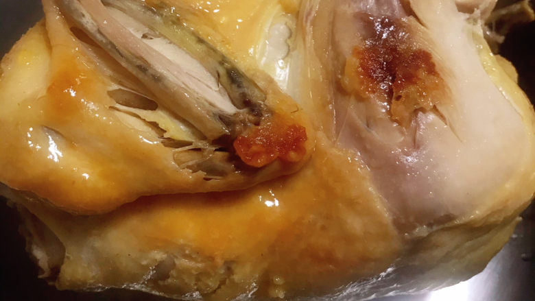 盐焗手撕鸡,再按一次按钮