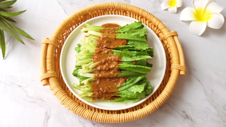 麻酱油麦菜,麻酱油麦菜做好啦!