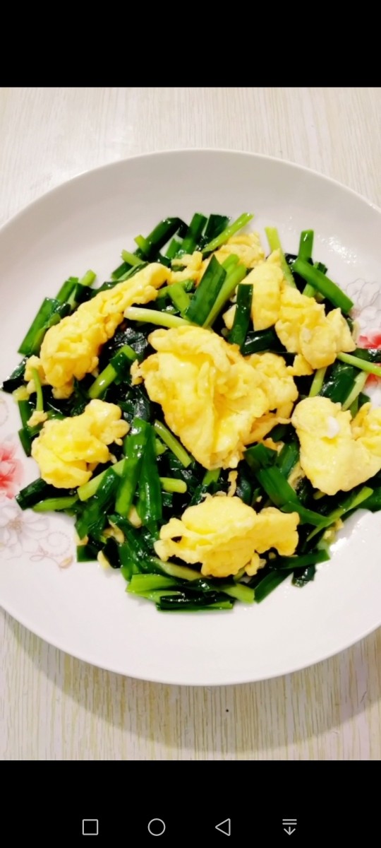 鸡蛋炒韭菜,做好的鸡蛋炒韭菜