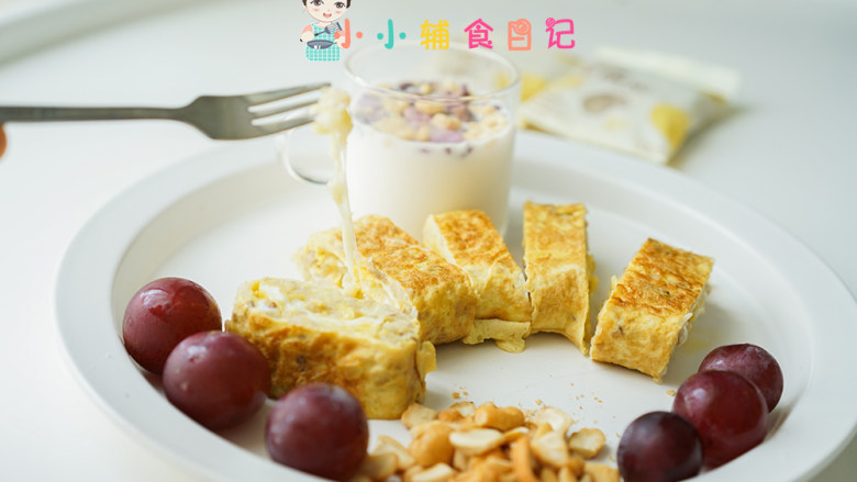 12个月以上谷物米芝士厚蛋烧,奶酪可以放多一点会更好吃哦