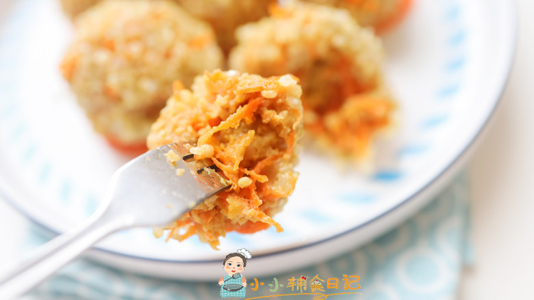 10个月以上辅食胡萝卜藜麦肉丸,一定要按比例做