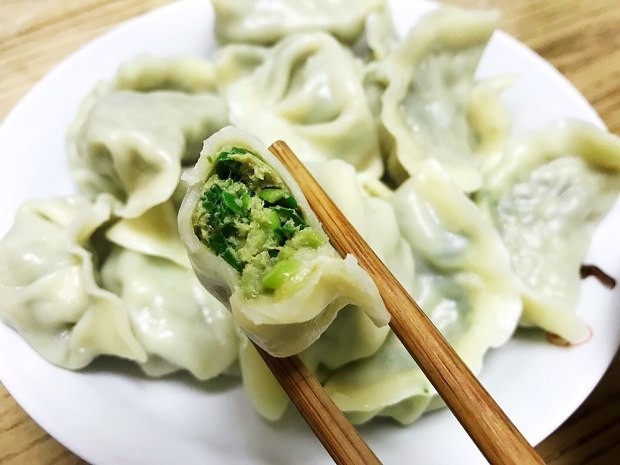 韭菜猪肉馅水饺,香爆了