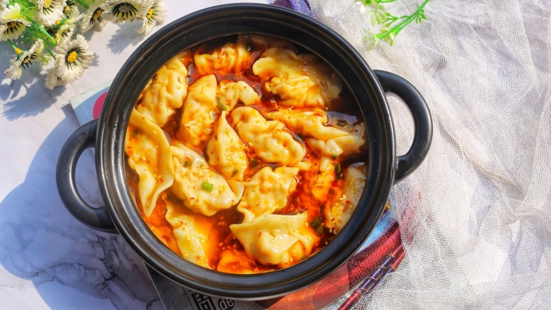 酸汤水饺,无敌简单,
