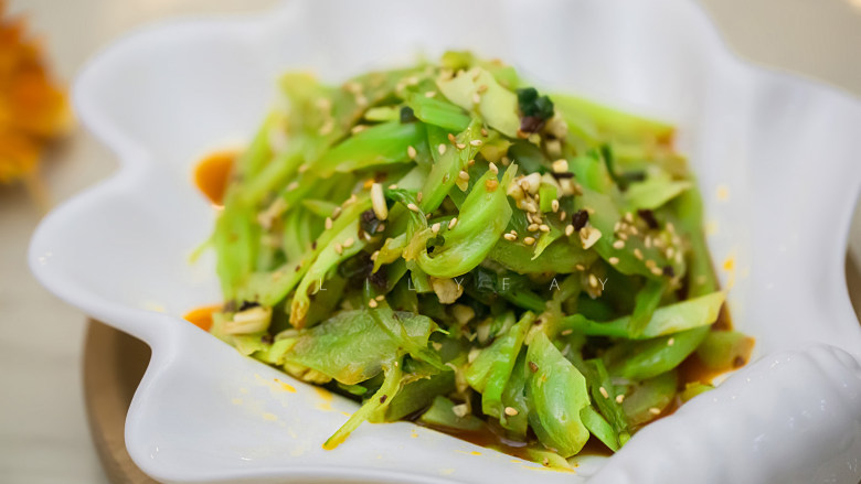 凉拌芥菜丝(1棵芥菜做出3道菜),成品4