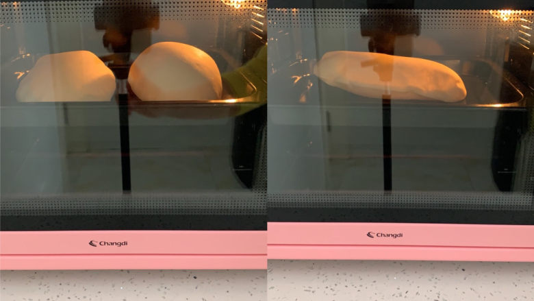 口袋面包/皮塔饼,面饼在烘烤的过程中会鼓起来,我做了长饼和圆饼,看着它们在烘烤的瞬间鼓起来😄 整个烘烤过程只需3-4分钟左右,如果烘烤的时间太长饼会干硬。
