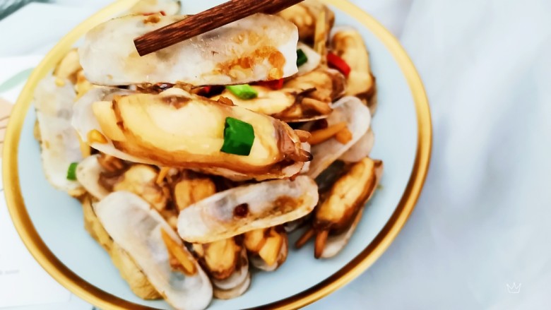 辣炒蛏子,香辣美味,肉质肥厚