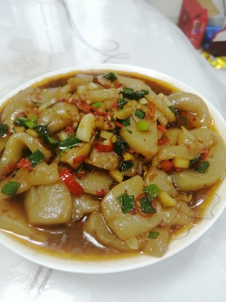 香辣魔芋,成品,好吃易做的香辣魔芋出来咯
