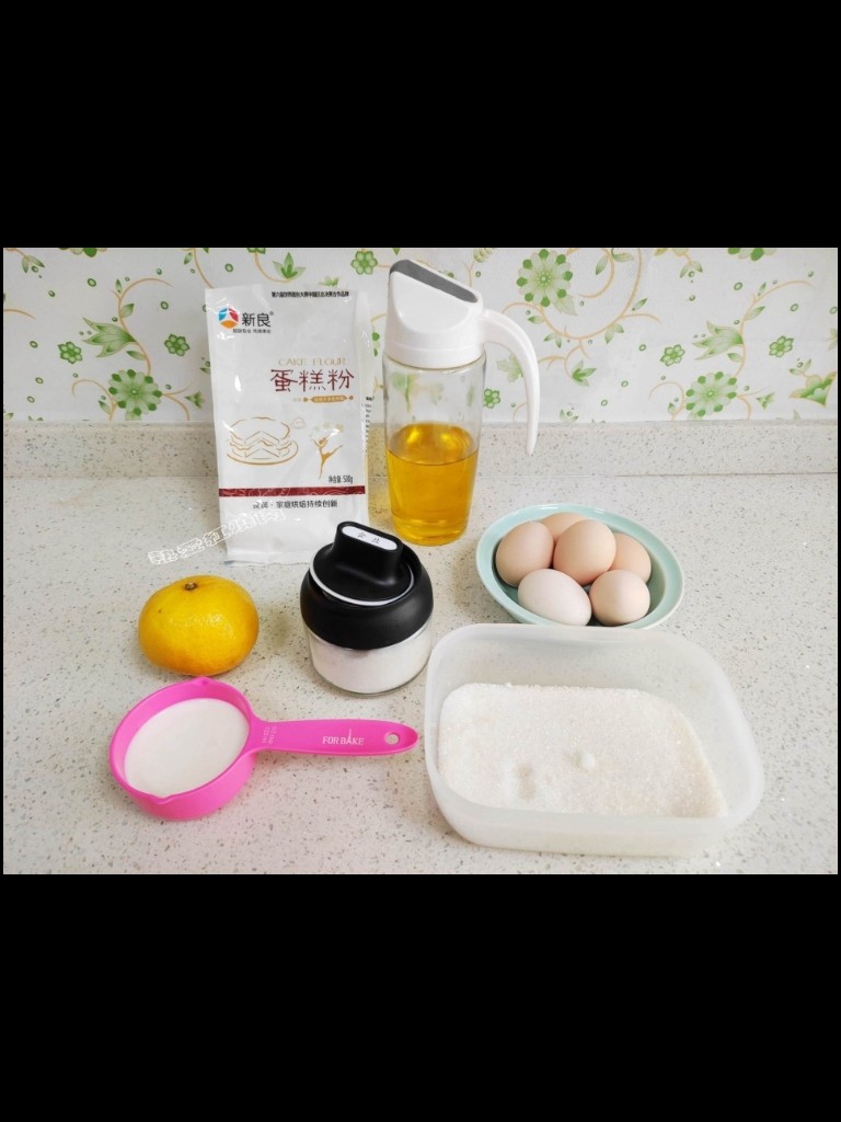 海绵蛋糕,准备食材。