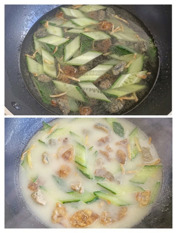 黄瓜皮蛋汤,从清水到奶白色的浓汤,过程不用几分钟