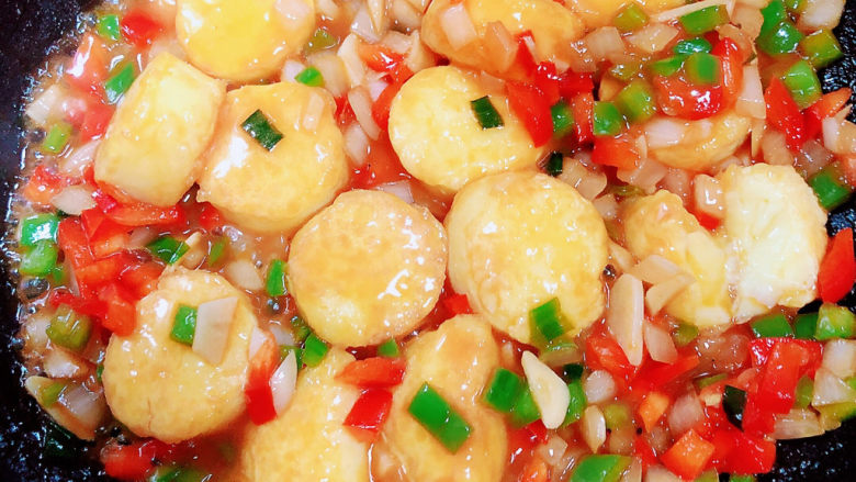铁板日本豆腐,可以出锅啦!