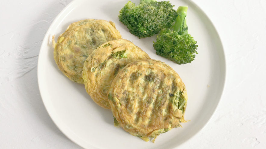 宝宝辅食：头水紫菜干贝饼（七孔锅版）