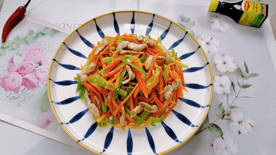 胡萝卜炒肉丝