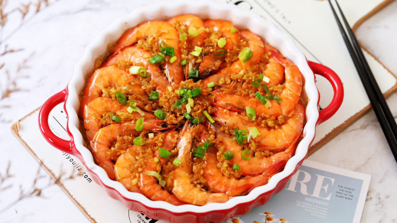 蒜蓉粉丝虾,成品图