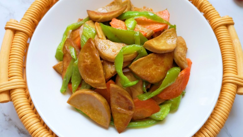 青椒炒素鸡,准备开吃啦!
