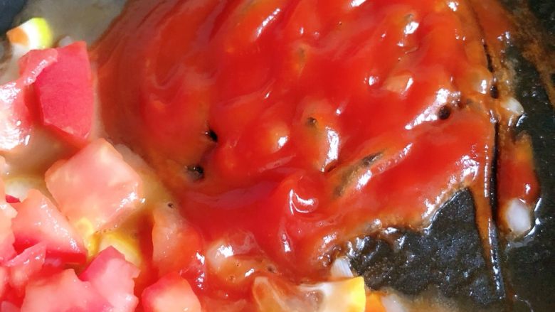 娃娃菜炖豆腐,之后加入<a style='color:red;display:inline-block;' href='/shicai/ 699'>番茄酱</a>