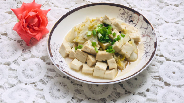 娃娃菜炖豆腐,成品图~