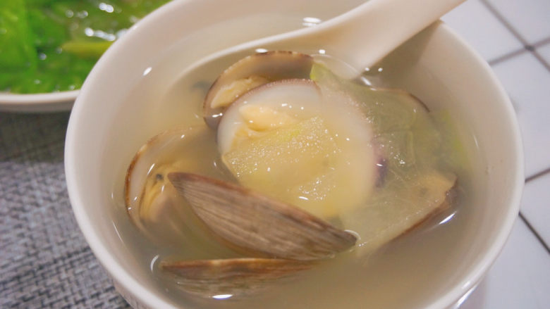 蛤蜊冬瓜汤,这样一道蛤蜊冬瓜汤,喜欢喝吗?