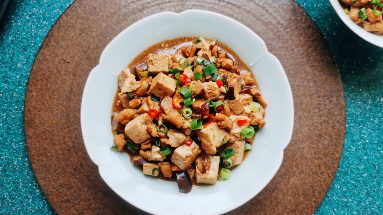 香菇肉末豆腐,喜欢的试试吧!