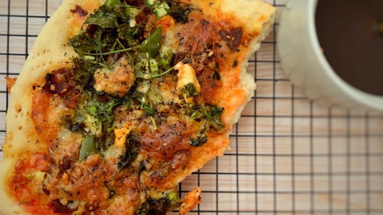 这是田园披萨吗🍕?,预热烤箱180度