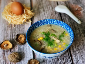 香菇滑鸡粥