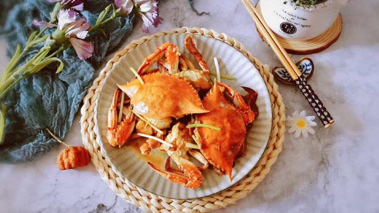 红烧梭子蟹