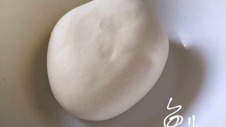 三鲜小馄饨,面粉加入清水和成光滑的面团,醒面半小时