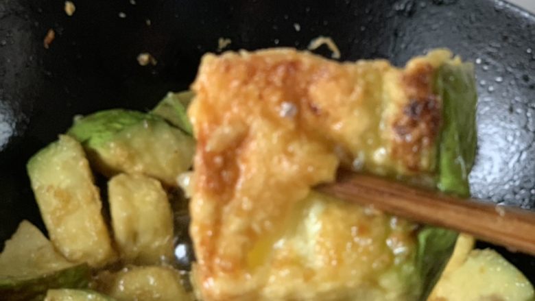 茄子烧带鱼,炸