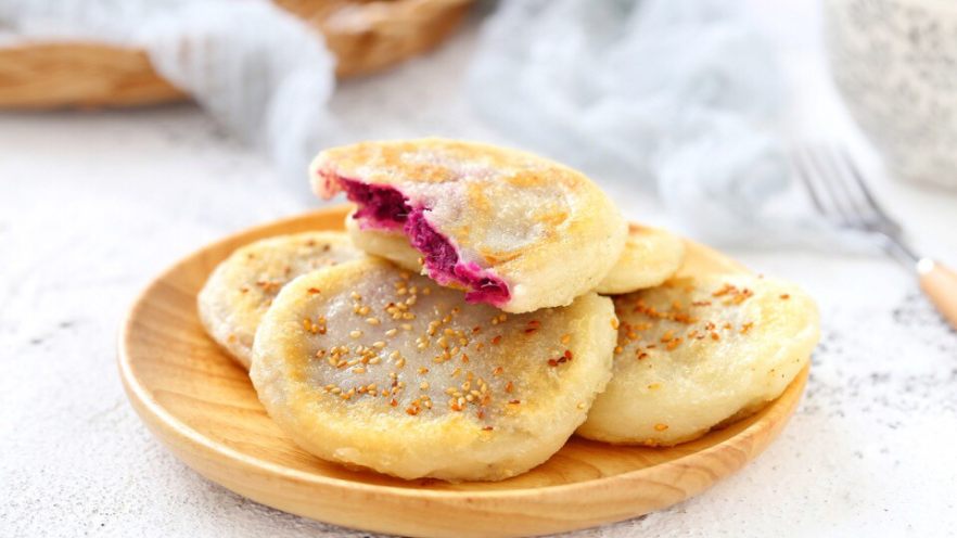 紫薯芝麻饼